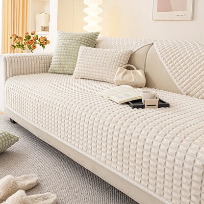CreamGuard – Plush Non-Slip Sofa Cover