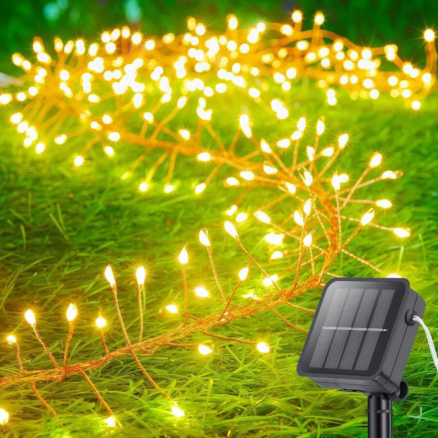 Solar Firecracker String Lights