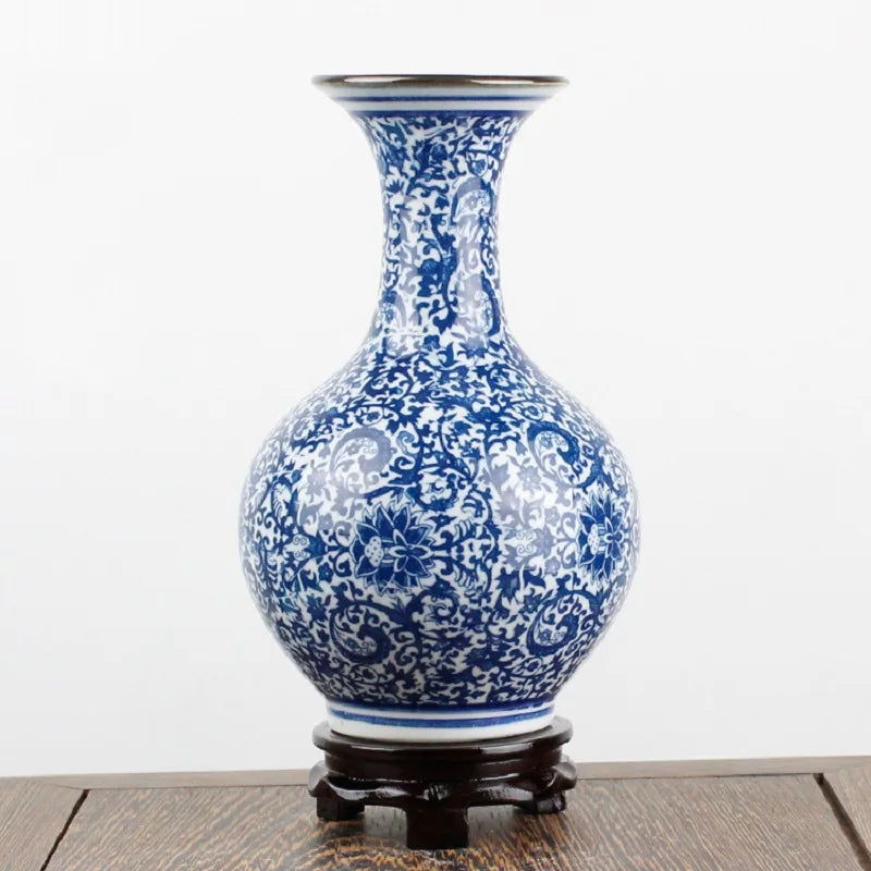 Ceramics Blue White Porcelain Flower Vase